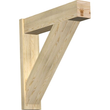 Ekena Millwork Traditional Block Rough Sawn Outlooker, Douglas Fir, 8"W x 36"D x 36"H OUT08X36X36TRA05RDF